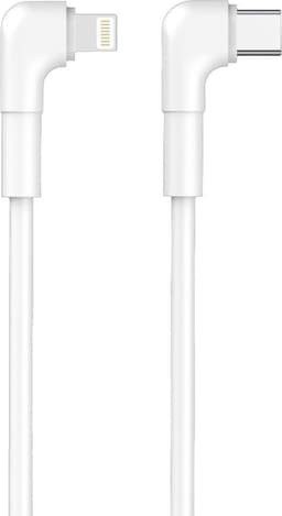Maxlife VinkelUSB-C till Lightning kabel 1m 27W MXUC-09 - Vit