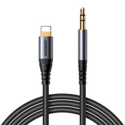 Joyroom Lightning Lydkabel AUX 3.5mm Minijack 1.2m - Sort