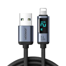 Joyroom USB-A til Lightning-kabel 2.4A med LED-skærm 1.2m