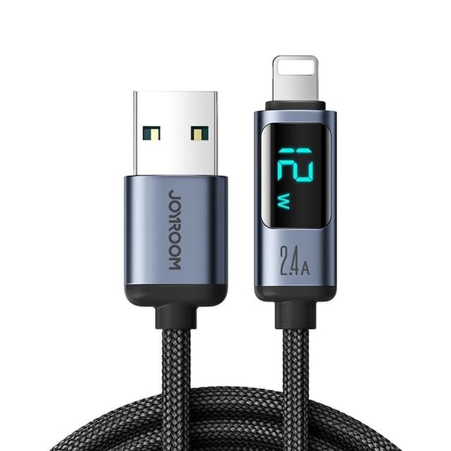 Joyroom USB-A till Lightning kabel 2.4A med LED display 1.2m