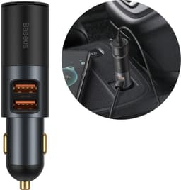 Baseus 2x USB-C Quick Charge Billaddare 120W - Grå