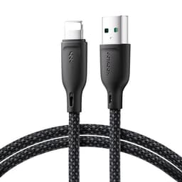 Joyroom USB-A till Lightning kabel Multi-Color 3A 1m - Svart