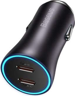 Baseus Golden Billaddare 40W 2 x USB-C - Grå
