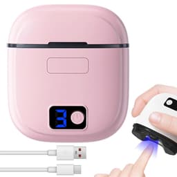 Elektrisk negleklipper stillegående kvern med 3 hastighetsmoduser og LED-lys - rosa