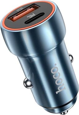 Hoco Billaddare 20W USB-A/USB-C Z46A - Safirblå
