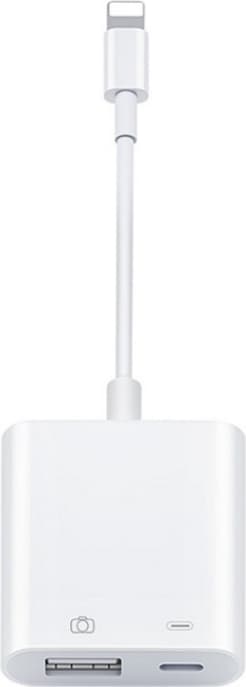 SiGN Lightning & USB Kamera Adapter 5V 1A - Vit