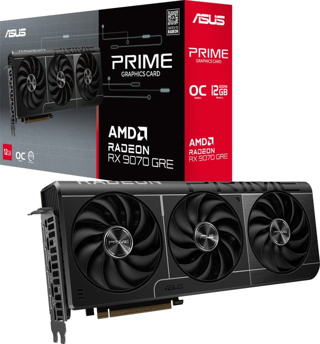 ASUS PRIME RADEON RX 9070 GRE OC 12GB grafikkort