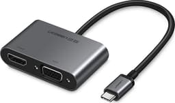 Ugreen USB-C till HDMI/VGA/USB-A/USB-C Adapter - Grå