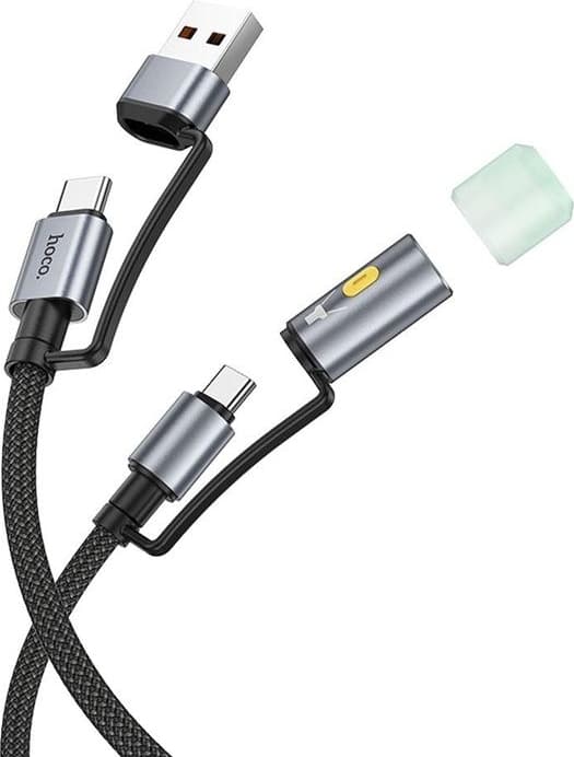 Hoco USB-A/USB-C Till USB-C LED-ljus 60W 3A Kabel 1.2m U138