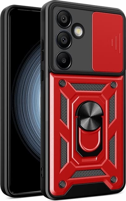 Telefontaske til Galaxy S25 Plus Hybrid Armor Camshield - Rød