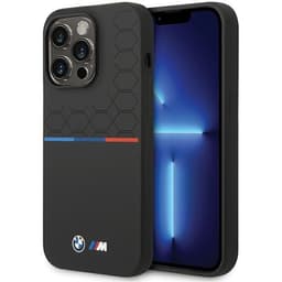 BMW telefontaske til iPhone 15 Pro Max MagSafe silikone mønster - sort