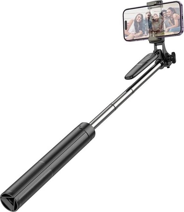 Hoco Stativ Selfie Stick Bluetooth m/Fjernbetjening K19 - Sort