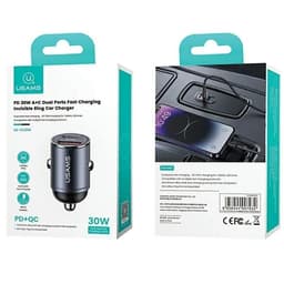 USAMS C38 Biloplader 30W 1xUSB-A 1xUSB-C - Lilla