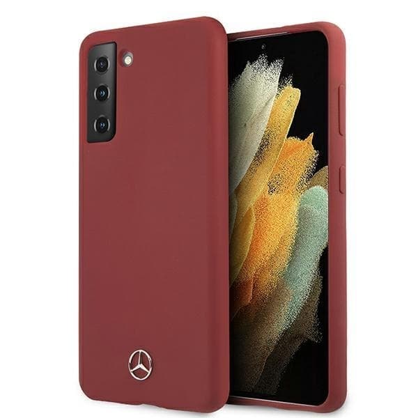 Mercedes Silikone Line Taske Galaxy S21 Plus - Rød