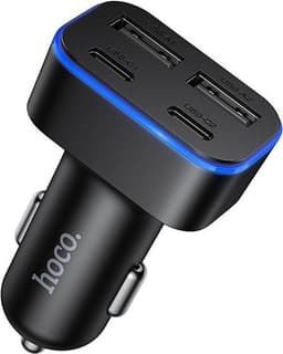 Hoco Billaddare 42W 2xUSB-C 2xUSB-A QC3.0 Z63 - Svart