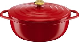 Tefal Air-gjutjärnsgryta, 5,7 L, röd