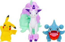 Pokémon Kampfigurer, 3-pak – Pikachu, Gible og Ponyta (PKW4097)