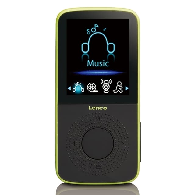 Lenco Sport MP3/4-spelare med stegräknare Sportöronproppar och sportarmband Lime