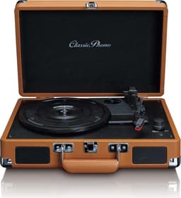 Lenco Classic Phono kuffertpladespiller med 2 indbyggede højttalere | Brun