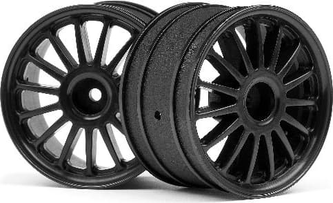 WR8 Tarmac Wheel Black (2.2inch57X35Mm/2Pcs)