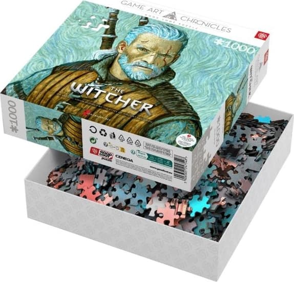 Good Loot Game Art Chronicles Puzzle: The Witcher Geralt & Vincent van Gogh (1000 brikker)