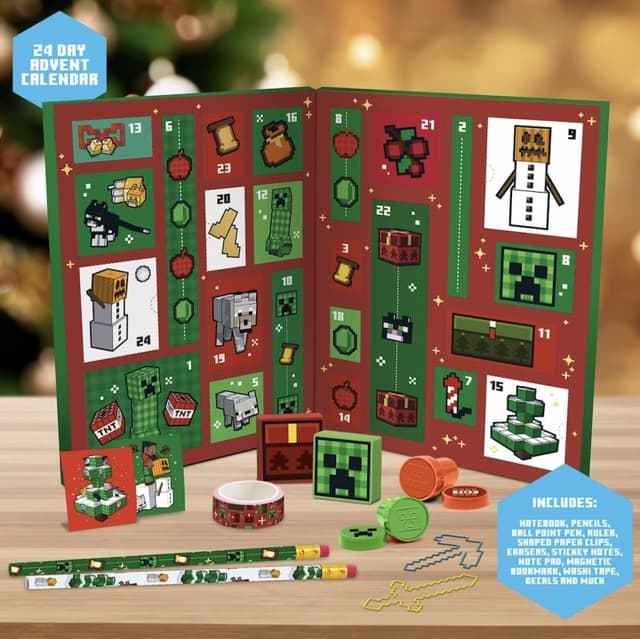 Paladone Minecraft-brevpapper – 24-dagars adventskalender