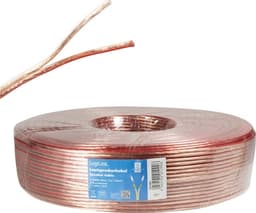 LogiLink Högtalarkabel 2x1,5 mm² 100m Transparent