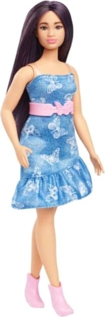 Barbie Fashionista-dukke,  Denim-sommerfuglkjole (HyT89)