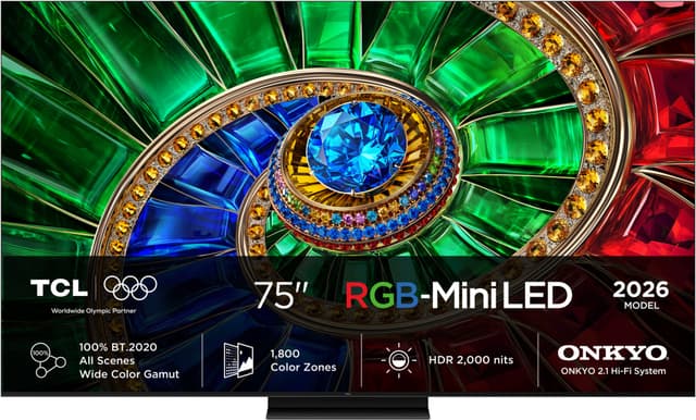 TCL 75" RM7L 4K RGB-Mini LED TV (2026)