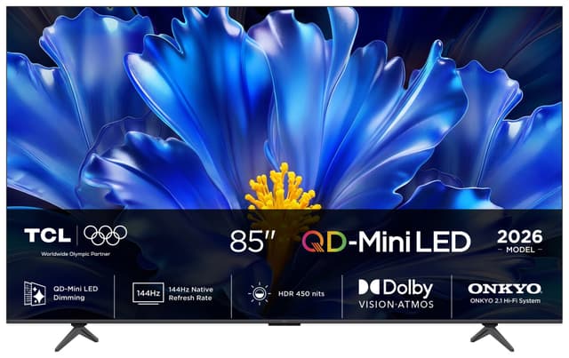 TCL 85" QLED810L 4K QD-Mini LED TV (2026)