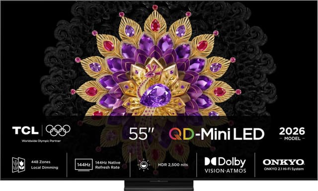 TCL 55" MQLED80L 4K QD-Mini LED TV (2026)