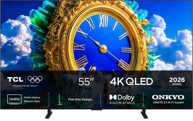 TCL 55" A400 4K QLED TV (2026)