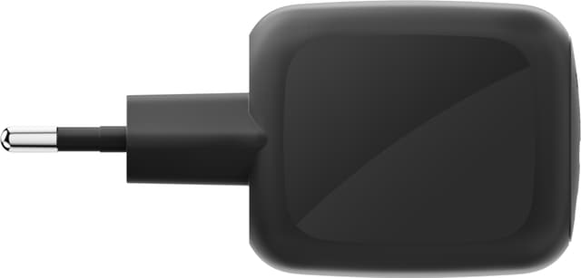 Dual USB-C PD GaN 67W vegglader (sort)