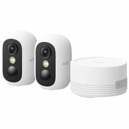 Eufy eufyCam C35 sikkerhedskamera + HomeBase Mini (hvid, 2 stk)