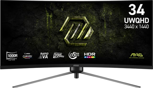 MSI MAG 345CQRF E20 34/VA/200Hz/1ms spelskärm