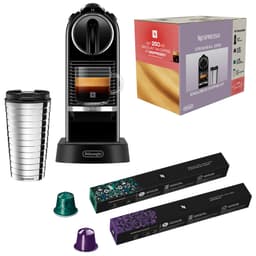 Nespresso CitiZ kaffemaskin av Delonghi EN167.B Value Pack (sort)