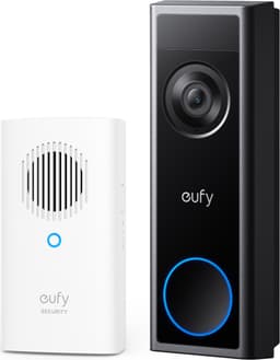 Eufy C31 dørklokke med kamera + chime 2K (sort)