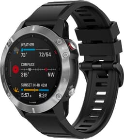 Fixed Garmin QuickFit 26 mm urrem i silikone (sort)