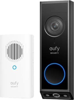 Eufy E340 dørklokke med kamera + chime 2K (sort)