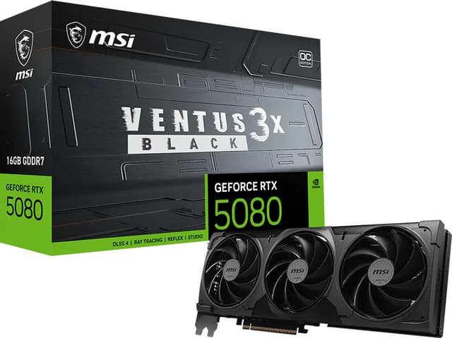 MSI GeForce RTX 5080 Ventus 3X OC 16 GB grafikkort