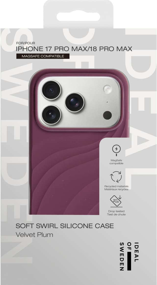 iDeal of Sweden MagSafe Soft Swirl kotelo iPhone 17 Pro Max / 18 Pro Max (Violetti)