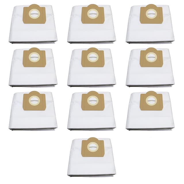 10-Pack Dammsugarpåsar - Vita, Kompatibla med Kärcher WD3 NT20 NT30