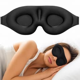 3D sovemaske med ekstrautstyr Sort