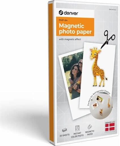 Denver PMP-64 magnetisk fotopapir til MCP-6010-printer / fotopapir med magnetisk bagside