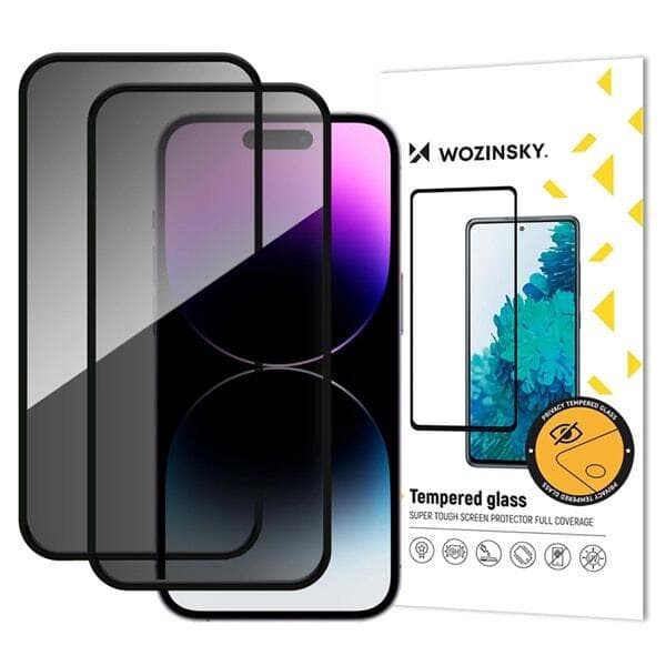 Wozinsky Härdat Skärmskydd till Privacy till iPhone 17 / 16 Pro 2-pack