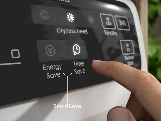 SmartSave – tørk raskere, spar opptil 50 min eller opptil 20 % energi per vask*