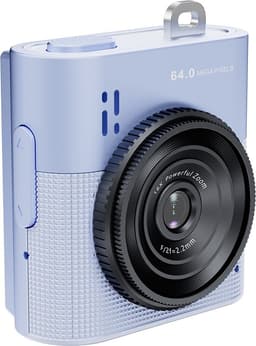 Kamera Digitalkamera 64MP 16x Digital Zoom 1.4"" IPS Skärm Foto Video - Blå