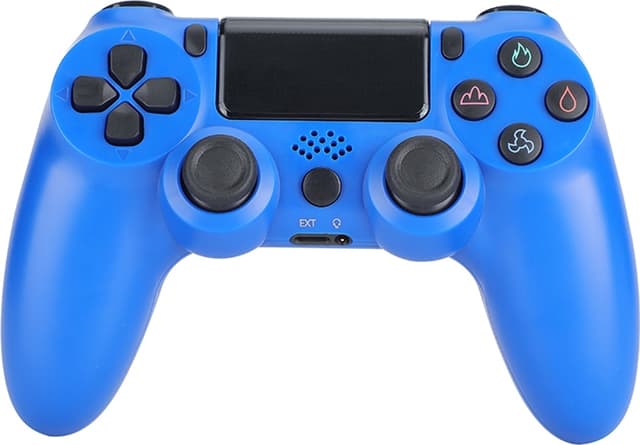 Trådlös spelkontroll för Sony PS4 Bluetooth Gamepad med Vibration - Blå