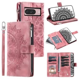 Google Pixel 10 Pro / 10 / 9 Pro / 9 -lompakkokotelon kuoren kuoren Mandala-kukkakuvio