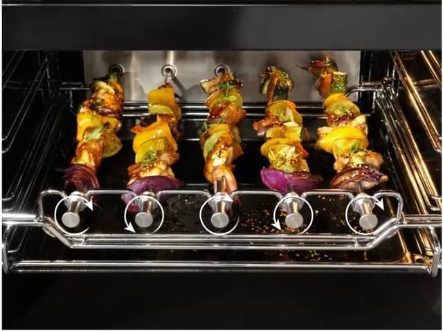Saftiga och krispiga grillspett, upp till 93 % jämnare tillagning på varje sida*